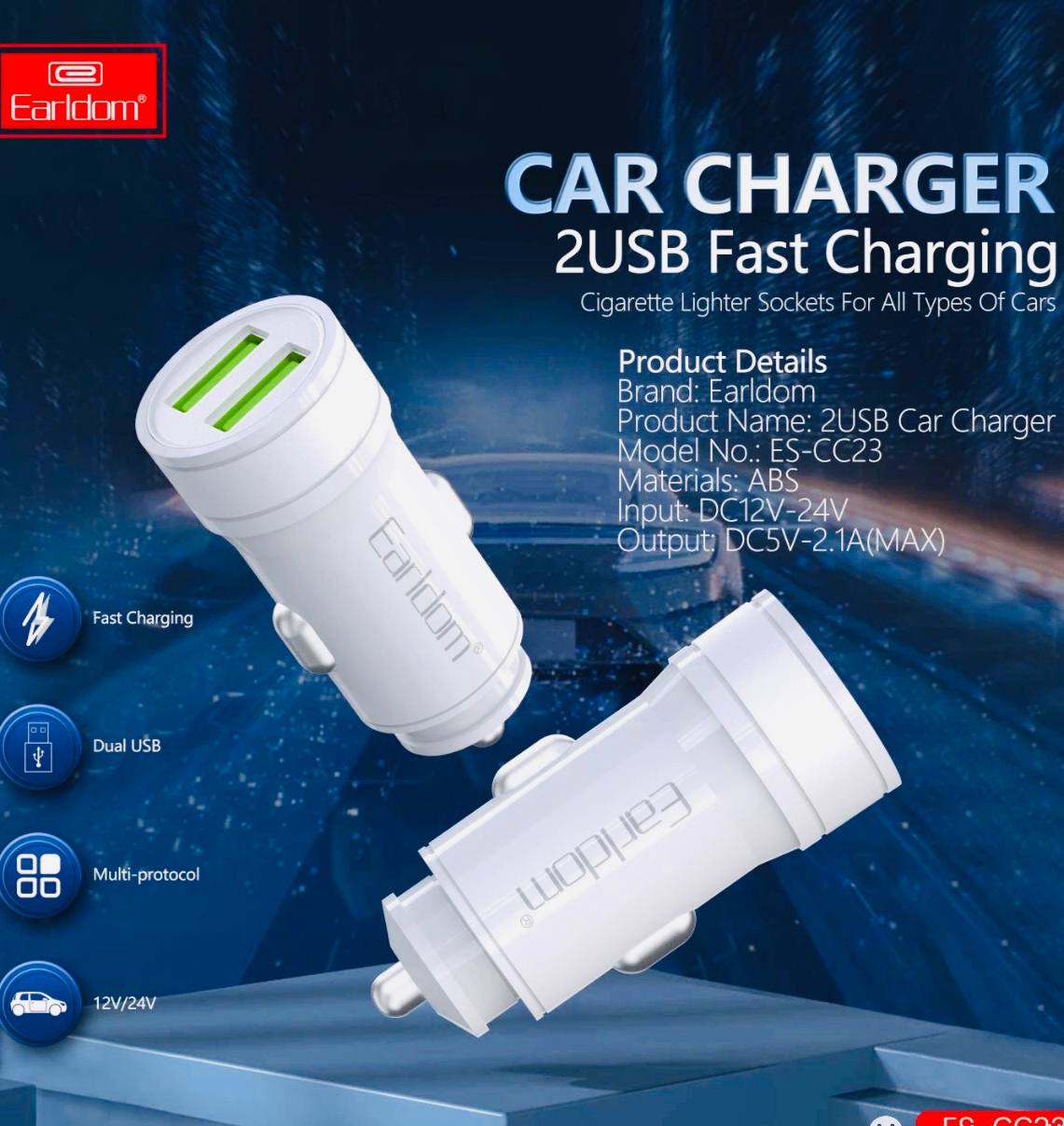 کله شارژر فندکی Earldom مدل CC23 - Image 2