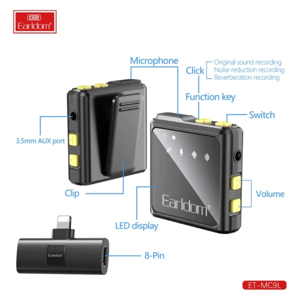 میکروفون یقه‌ای Earldom مدل MC9L - Image 3