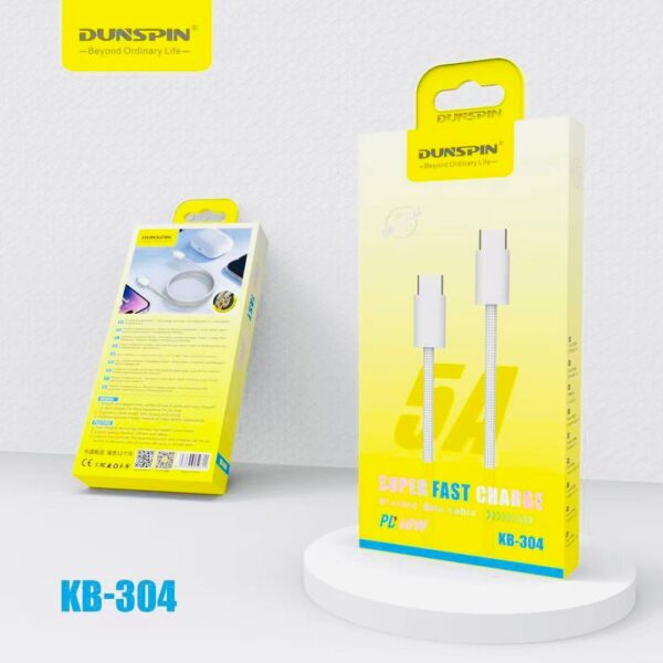 کابل شارژ USB-C به USB-C برند DUNSPIN