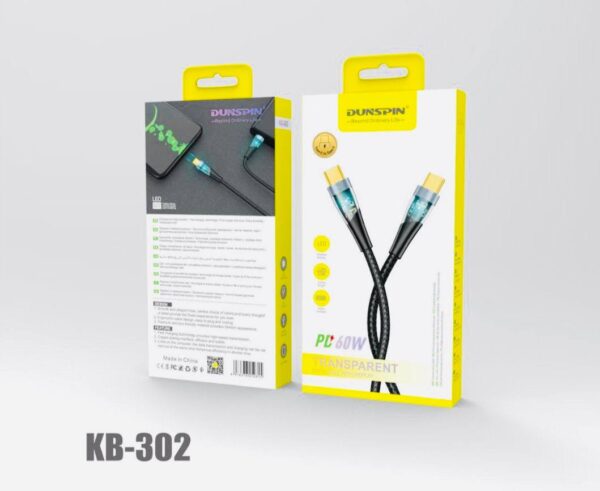 کابل شارژ و انتقال داده DUNSPIN مدل KB-302