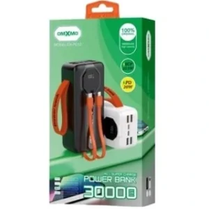 پاوربانک OMXMO مدل OX-PD12 ظرفیت 30000 میلیآمپر | شارژ سریع 22.5W و PD20W