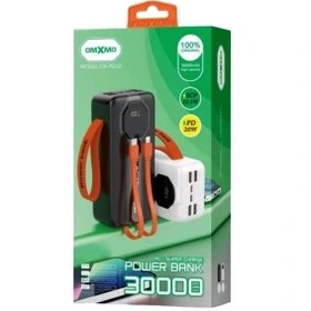 پاوربانک OMXMO مدل OX-PD12 ظرفیت 30000 میلیآمپر | شارژ سریع 22.5W و PD20W