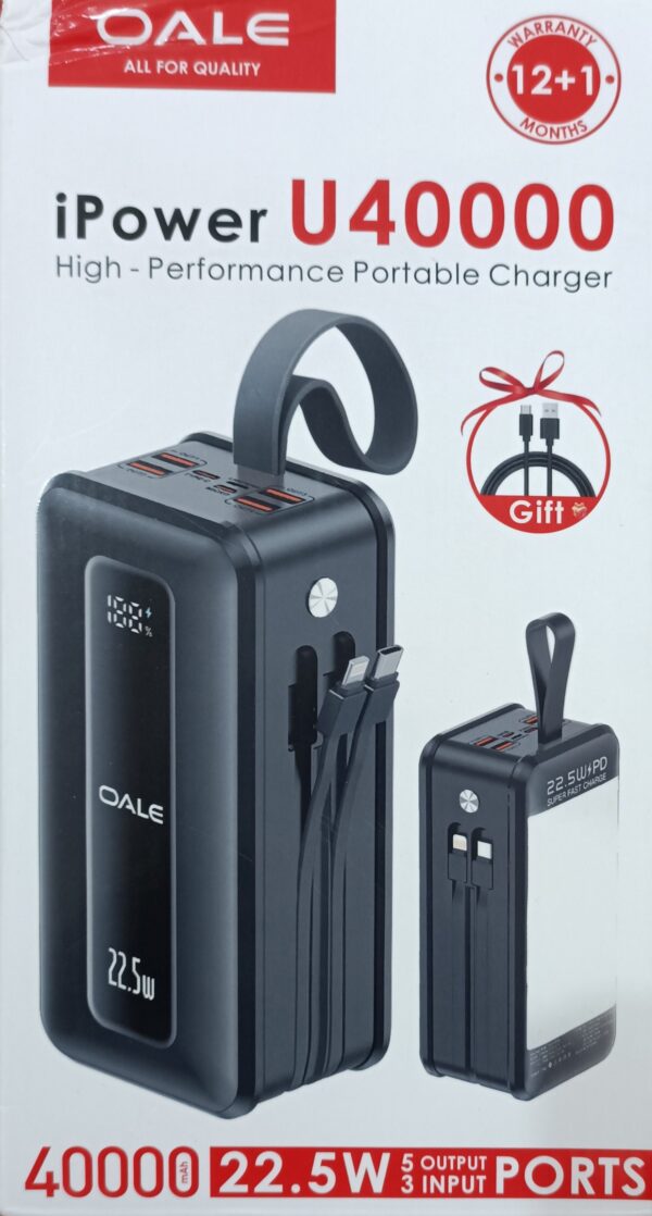 پاوربانک اوآلی 40000 (OALE) مدل iPower U40000